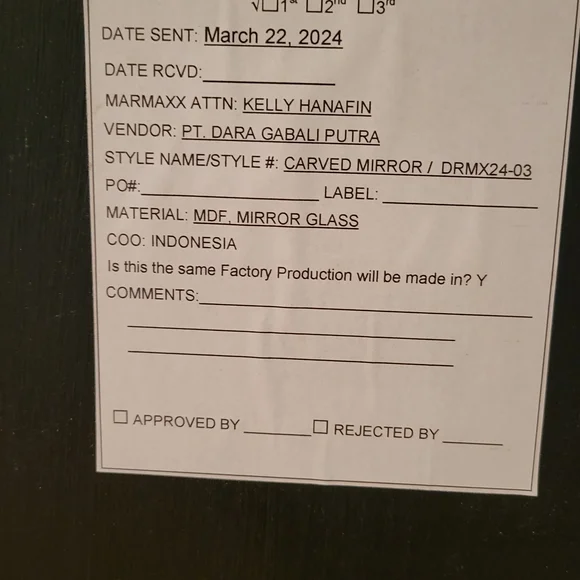 T.J.Maxx- Carved White and Gold Mirror - Picture 6 of 7